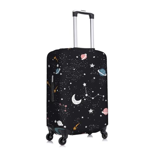 Spandex Travel Luggage Cover Printed Space Galaxy Double-Sided Suitcase Protector Bag,Dust-Proof Cratch-Resistant Durable Baggage Covers For Kid Adult,Large3