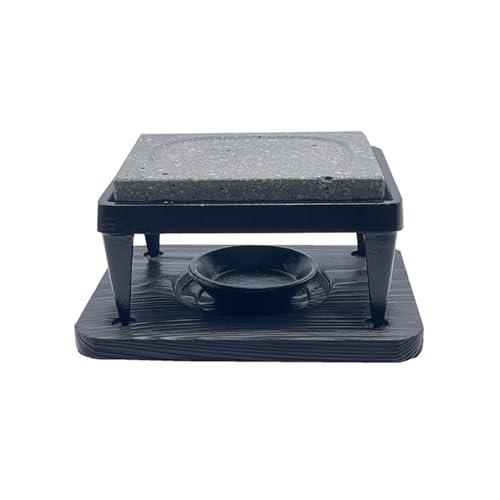 Japanese Smokeless Grilling Stone - Ishiyaki Konro Grill - Hot Stone Plate for Indoor Grilling - 6 x 7 x 4.25 in