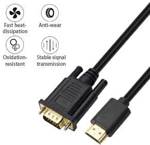 Duttek HDMI to VGA Adapter Cable, Gold Plated 1080P Active HDMI Digital to VGA Analog Video Adapter Converter Cable for Desktop, Projector, HDTV, Raspberry Pi, Roku, Xbox (3M/10FT)