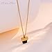 Milan Chiva 14K Gold Plated Black Agate Stacked Necklace for Women, Dainty Trendy Non Tarnish Pendant Charm Necklaces Fashion Jewelry for Women Waterproof MNS-1012BK