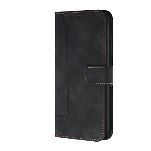 Pochette en Cuir pour Téléphone Portable Sony Xperia 5 II,Coque Résistant aux Chocs Robuste Clapet Bourse Etui Housse avec Aimanté et Béquille,Noir