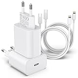 ZNBTCY 4 Pack Schnellladegerät für 20W USB C Ladegerät mit iPhone Ladekabel...