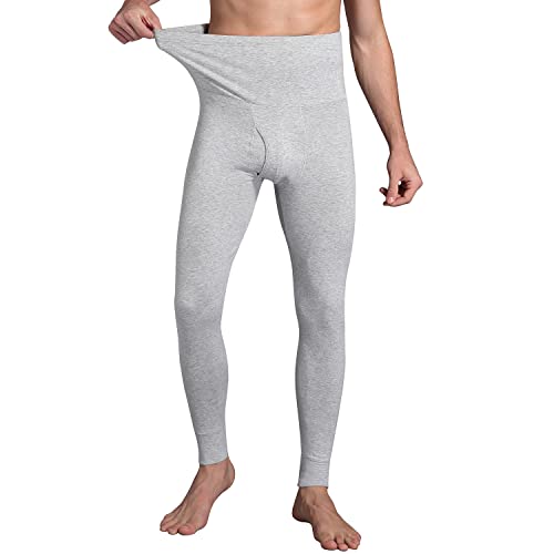 Ouruikia Men's Thermal Underwear Bottoms High Waist Thermal Pants Keep Warm Long Johns Pants2