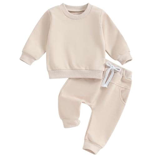 Image of Tiaham Baby Boy Clothes Girl Outfits Fashion Sweatshirt Sweat Pant Kids Toddler Tops Pant Sets