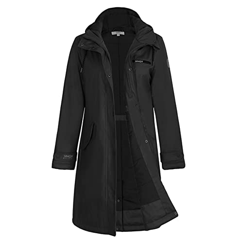 Damen Regenmantel Wasserdicht Gefüttert - Eleganter Trenchcoat Bis Größe 5XL