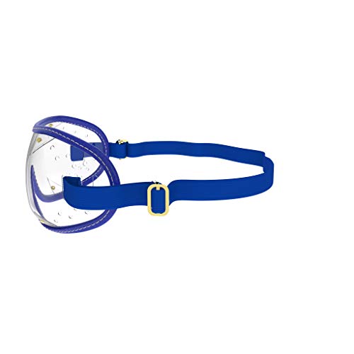 Kroop's Triple-Slot Goggles - Great For Sports Such As Horse Racing, Winter Cycling, Skydiving, Or Other Activities. Protection From Wind, Dust, Dirt, Snow And Rain. Made In The Usa. Blue/Clear #TOP1