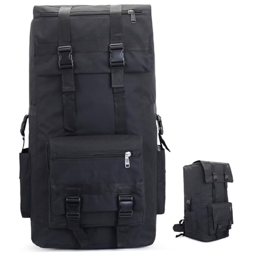 CGTQROVR Mochila de Senderismo, Mochila de Caza de 120l, Mochila para Campamento de Tela de Oxford Impermeable Resistencia a la lágrima, 32.68x15.75x15.75 Mochila molle Mochila