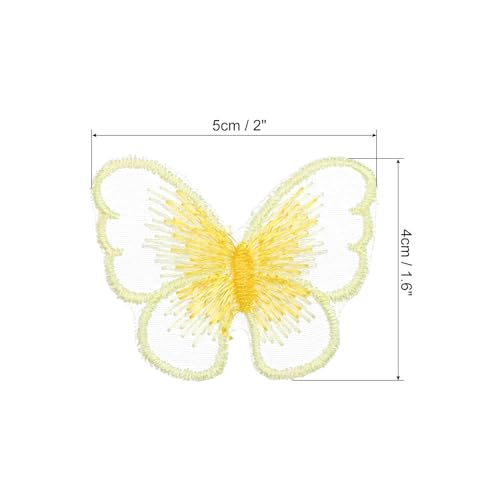 Mariposas parches de encaje bordado PATIKIL con relieve tridimensional para decorar vestidos de novia 3