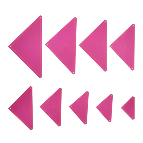 Gabarits triangulaires pour patchwork Sew Easy en acrylique transparent de 2 à 6 pouces x9 - 2