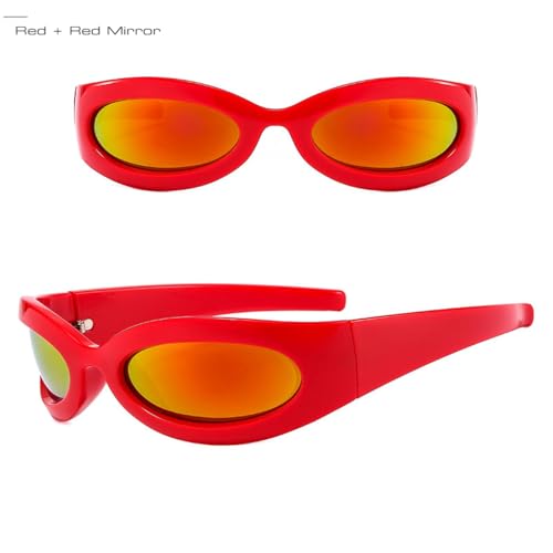 Image of New 2025 Vintage Punk Sports Women Sunglasses Fashion Mirror Goggle Men Sun Glasses Shades Uv400