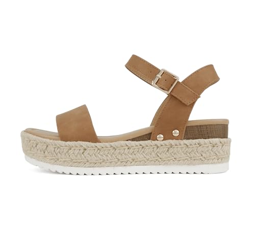 Image of Soda CLIP ~ Women Open Toe Ankle Strap Platform Espadrille Sandal