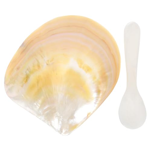 COOPHYA Bandeja Decorativa para Caviar Forma de Concha Beige, Material Sintético Abertura Grande y Diseño Único para Decoración en Cocina Color Aleatorio