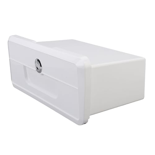 Mulcort Marine Boat Storage Box, Marine Storage Compartment, Lockable Boat Yacht Dock Plastic Glove Box, with 2 Non Slip Cup Holders ABS Lockable for Fishing Boats Sailboats RVs (White) by Mulcort - Image 3