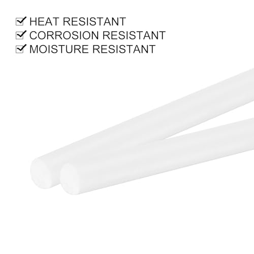 Image of uxcell 15 Pcs White Plastic Rods 5 x 250mm ABS Styrene Round Stick Round Solid Bar DIY Model for DIY Toys Building Making Architectural Model Making