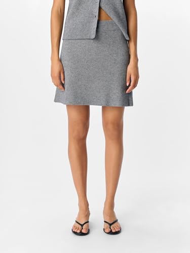Jupe courte en tricot Objviola aux finitions soignées de la marque - 2
