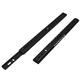 Drawer Slides, Magicorange A Pair of 2 Sections Metal Drawer Slide Rail Tracks Ball Bearing Slides for Cabinet Home Kitchen Furniture (11 Inch, Black)