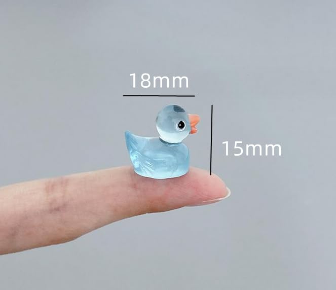 100pcs Mini Resin Black Duck,15 mm Dollhouse Décor Glow in The Dark for Aquarium Decor Micro Fairy Garden Landscape Hide,Seek Party Toys,Easter Basket Stuffer - Image 4