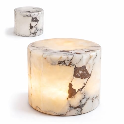 Marble Light, Marble Touch Light, Desk Lamp, Rechargeable Dimmable Stone Night Light for Bedside Table, Warm LED Ambient Lamp with Tap Control for Bedroom Decor,Monochromatic Light