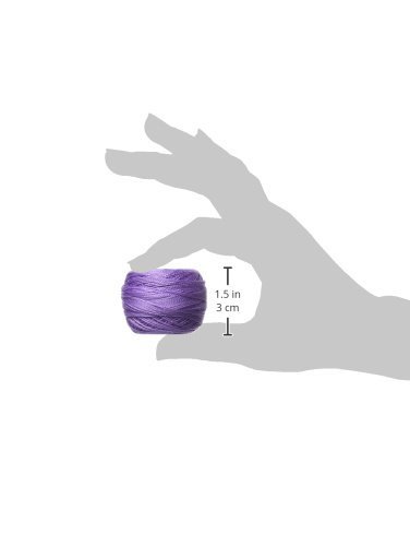 Hilo perlado de algodón DMC tamaño 8 95 yd lavanda oscuro miniatura 2