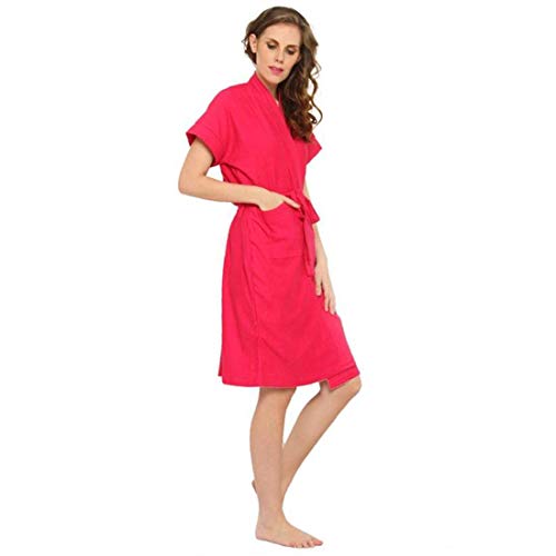 Image of bathrobes terry cotton free size bathrobe for women, bathsuit fit up to 42 inches chest size ladies - Dark Rani bathrobe