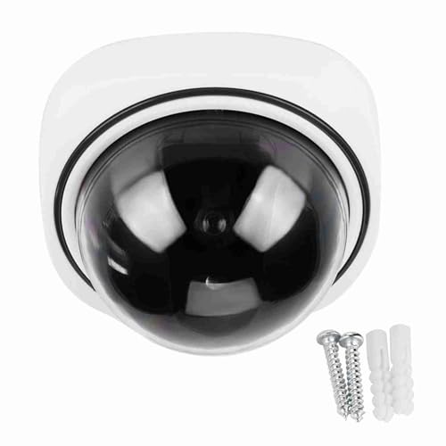 XHTLLO Simulated Dome Camera, Home Security Dome Simulated Camera Video Dummy Indoor Outdoor Surveillance