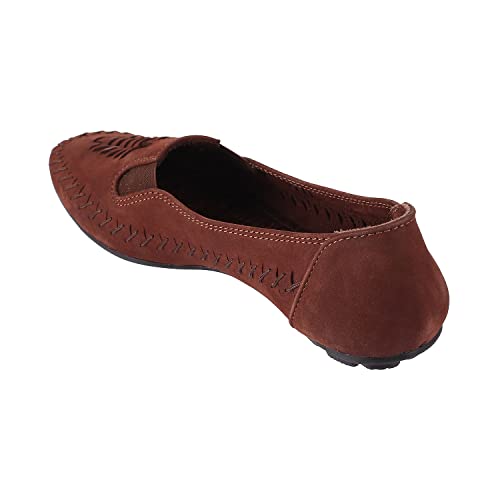 Image of Catwalk Womens Leather Laser Cut Bellies Ballet Flat