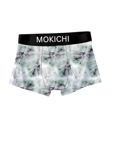 Image of Men's Printed Boxer Briefs Pack of 4 | Soft Stretch Cotton Blend Trunks | Breathable Comfortable Innerwear | Elastic Waistband |