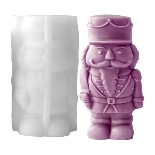 Moldes para hacer velas, duraderos para de fundición de jabón, para Cascanueces de yeso para manualidades, para manualidades, molde para velas DIY | Molde de resina de pa