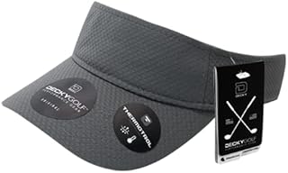 DECKY GOLF Standard Dimple Patterned Sun Visors Golf Hat, Charcoal, One Size