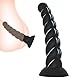 BDSMJOY Anal Dildo mit Saugnapf,Analdilos Herren Analplug für Männer,Silikon Buttplug Analdehner Anal Expander Analspielzeuge Plugs Sexspielzeug für der Männer extrem hart (Schwarz, S)