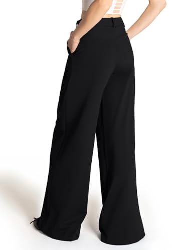 Safort Women's Wide Leg Pants Stretch Dress Pants Loose Leg Palazzo Trousers 28''/31''/34'' for Office Work Business2