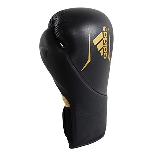 adidas Erwachsene Speed 300-schwarz, adiSBG300 Boxhandschuhe, schwarz/Gold, 18 oz