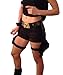 Sexy Lara Skull and Bones Holster Belt Buckle Costume (S) Black