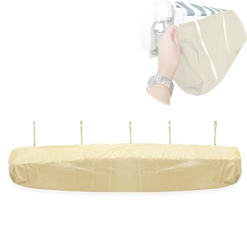 Awning Protective Cover - Rain Canopy Storage Bag 420D Outdoor Shade Umbrellas Accessories Fit 12ft x 10ft Retractable Awning (Yellow)