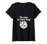 donna non posso ho beach volley pallavolo maglietta con collo a v