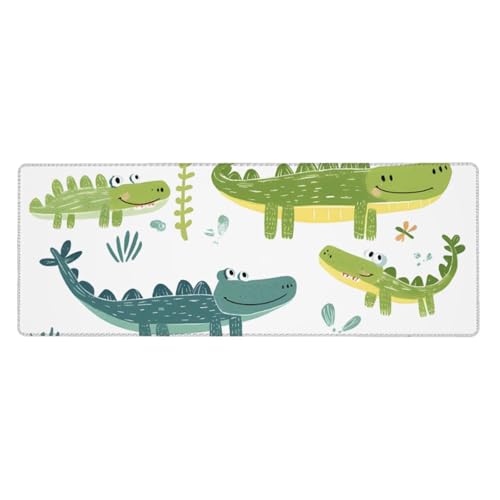 Tapis de souris de jeu crocodile grand format 80x30cm bureau