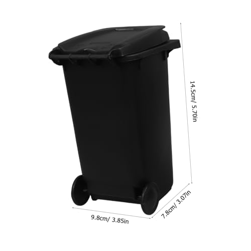 Set de 2 mini canecas de basura para escritorio de plástico miniatura 2