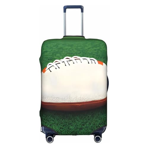 White Rugby Ball Suitcase Cover Luggage Protective Case High Elasticity Material For Travelers