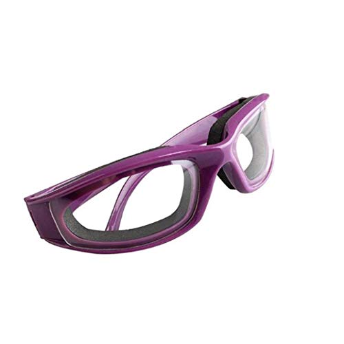 1 Pieza Sin Lágrimas Cebolla Cocina Profesional Gafas De Seguridad Duradero Cebolla Vidrios Para La Cocina Y El Hogar, Sin Desgaste Luz Ponderada Cebolla Lentes Rebanar Ojo Protector-Púrpura Cover