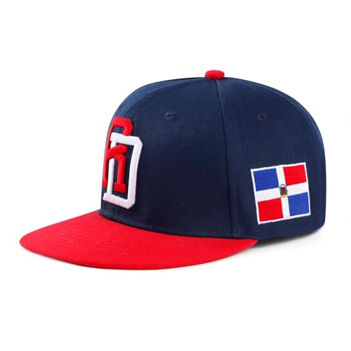 100% Cotton Dominican Republic Snapback Hat – Premium 3D Embroide...