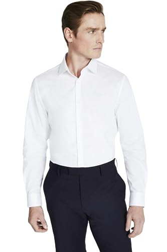 MOSS Men's Slim Fit White Stretch Shirt 15½