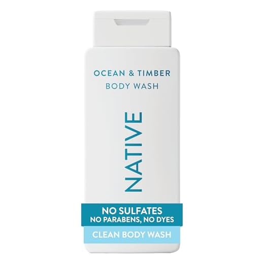 Native Body Wash Contains Naturally Derived Ingredients | For Women & Men, Sulfate, Paraben, & Dye Free Leaving Skin Soft and Hydrating | Ocean & Timber 18 oz