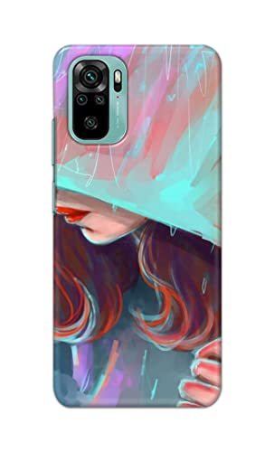 Image of PRINTFIDAA Pretty Woman Under The Umbrella Painting Printed Designer Hard Case for Redmi Note 10, Redmi Note 10S Back Cover -(e) RPM1007