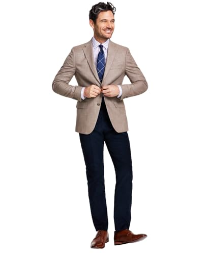 Tommy Hilfiger Mens Modern fit Sport Coat Blazer 36 S Beige Solid