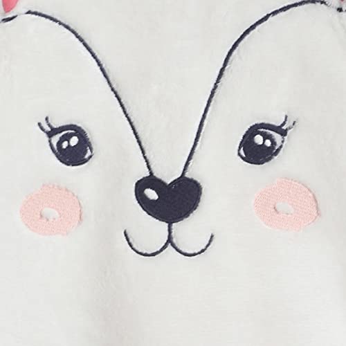 Image of miniklub Girls White & Pink Self Design Sweatshirt