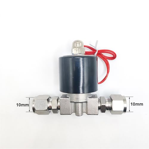 Électrovanne 1/4 normalement fermée inox DN8 avec collier 10mm