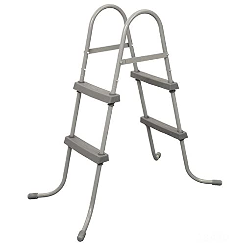 Escalera para piscina de 2 peldaños 33" acero antideslizante miniatura 1