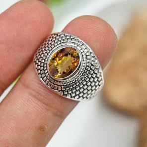 piedras preciosas banda piedra Anillo de meditación chapado en plata hombres y mujeres todos los tamaños joyería hecha a mano JSR-1172AA