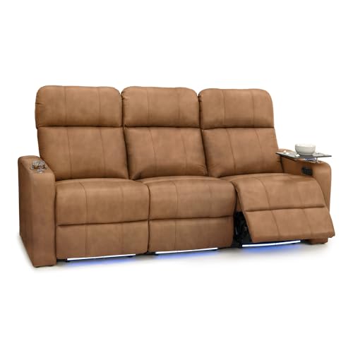 Image of Seatcraft Monterey Home Theater Seating Tawny Row of 3 Sofa