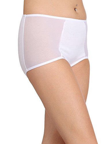 Image of Clovia Women's Cotton High Waist Hipster with Powernet Panels